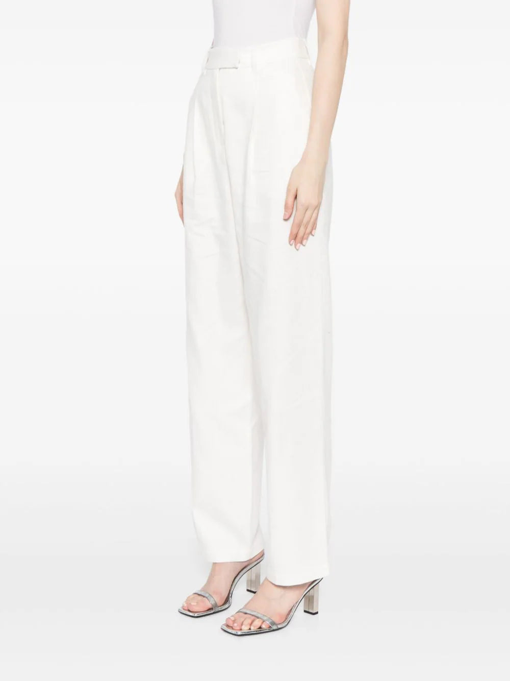 WHITE LINEN TROUSERS