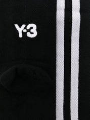 Y-3 STRIPES SOCKS BLACK