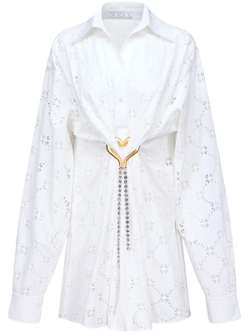 BRODERIE ANGLAISE HEART DRAPED TUNIC