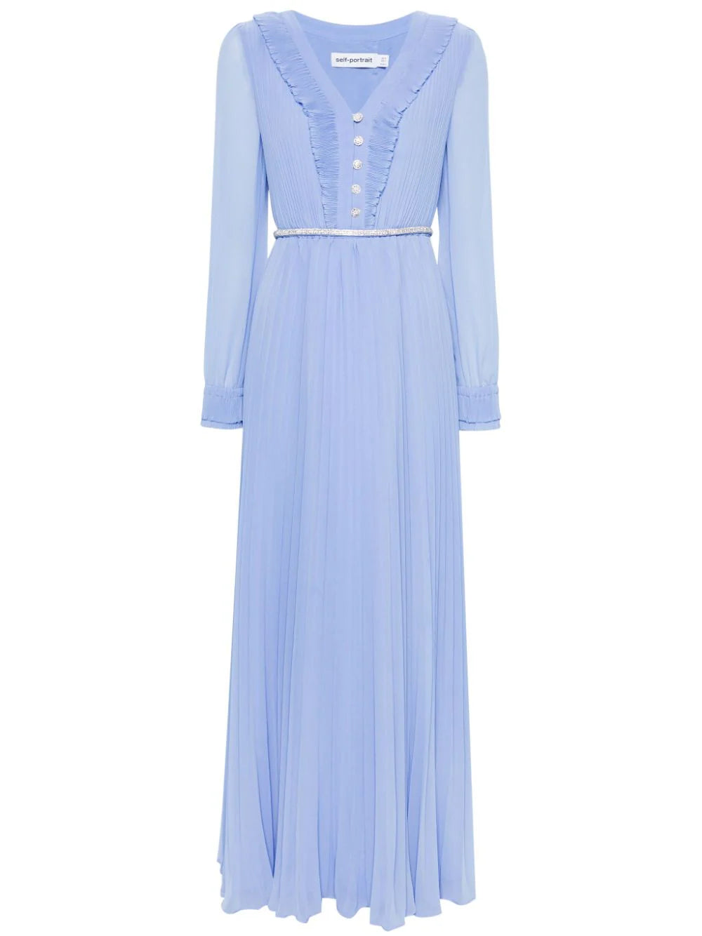 BLUE CHIFFON MAXI DRESS