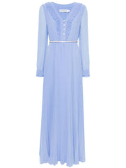 BLUE CHIFFON MAXI DRESS