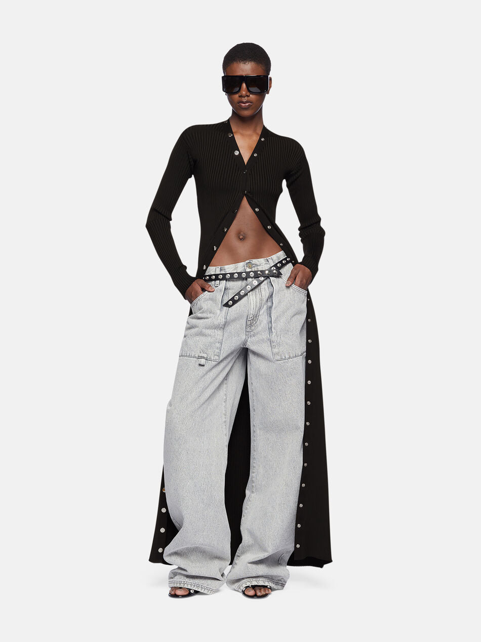 'EFFIE'' LIGHT GREY LONG PANTS