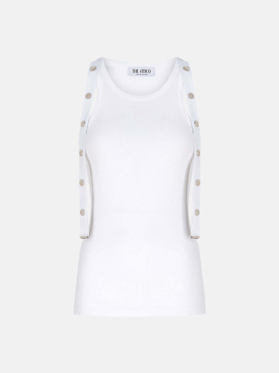 WHITE TANK  قميص