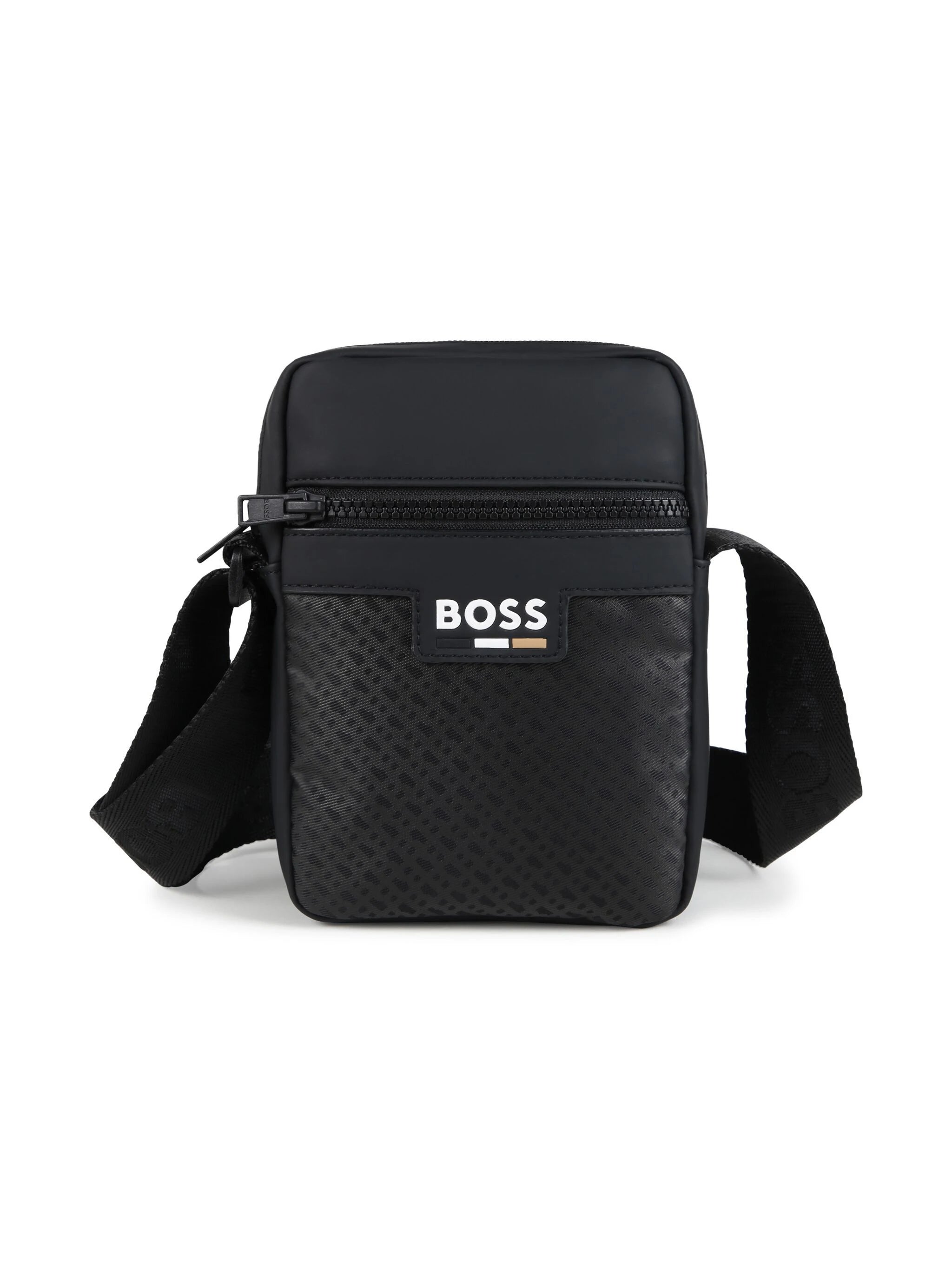 BOSS Kidswear monogram-pattern crossbody bag