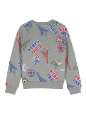 Kenzo Kids logo-print cotton sweatshirt