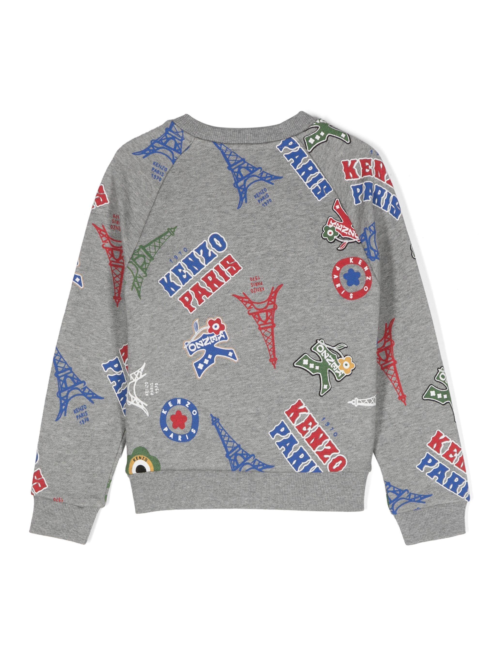 Kenzo Kids logo-print cotton sweatshirt