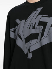 GRAFFITI COMFORT CREWNECK BLACK DARK GRE