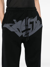 GRAFFITI BAGGY SWEATPANTS BLACK DARK GRE