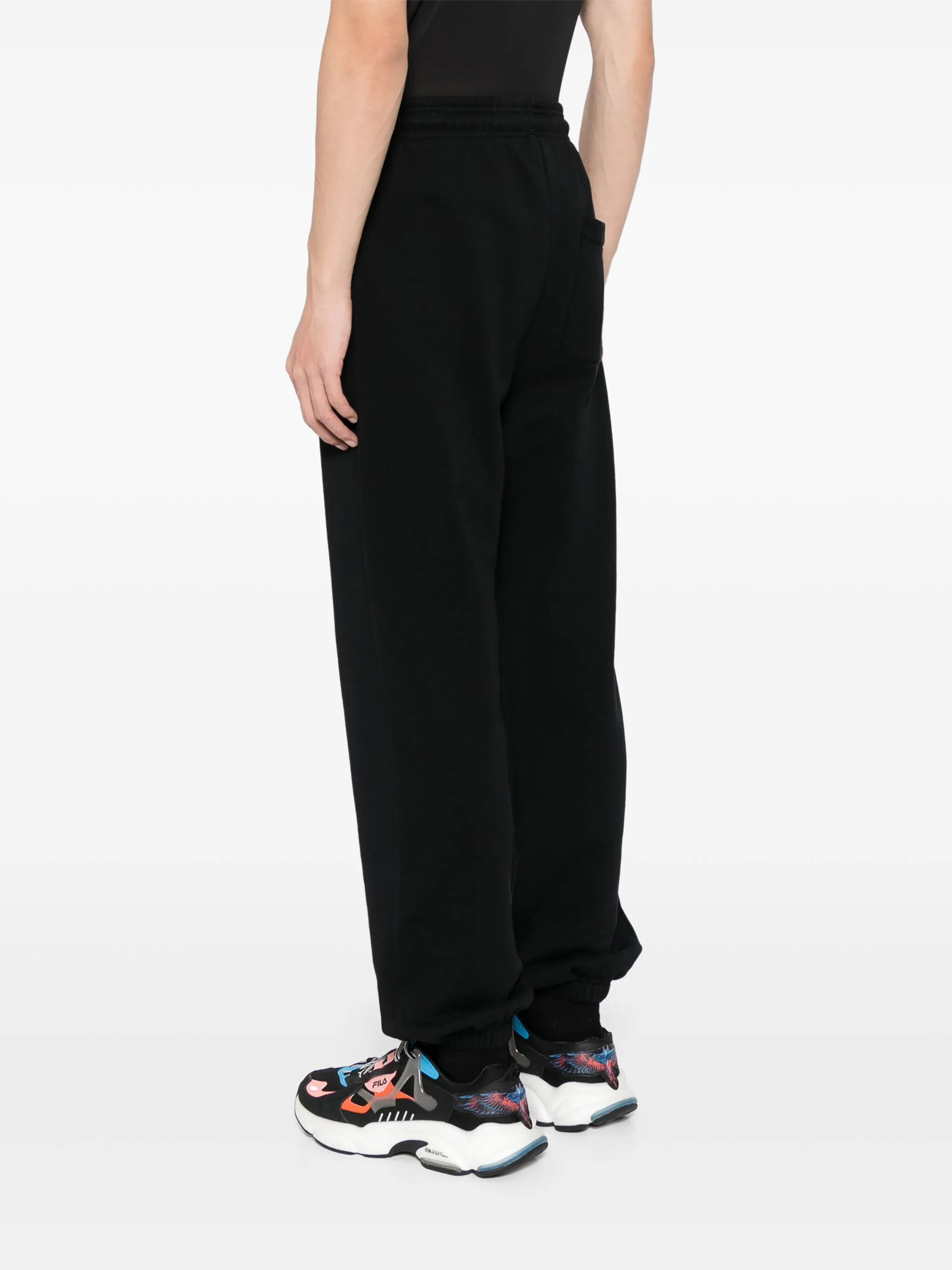 GRAFFITI BAGGY SWEATPANTS BLACK DARK GRE