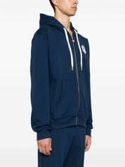 CASA TEMPLE RUBBER PATCH ZIP-THROUGH HOODIE