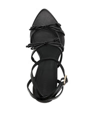 MALIA BLACK LEATHER SANDALS Height (cm) 6.5