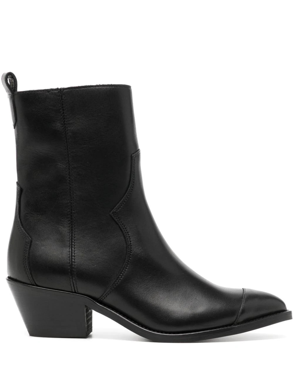 Austin Black Leather Ankle Boots