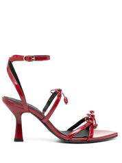 MALIA ONIX RED LEATHER SANDALS Height (cm) 6.5