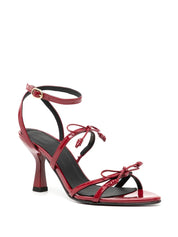 MALIA ONIX RED LEATHER SANDALS Height (cm) 6.5