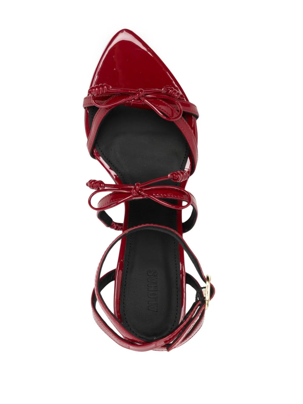 MALIA ONIX RED LEATHER SANDALS Height (cm) 6.5