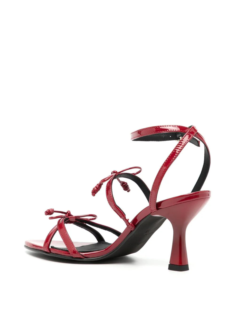 MALIA ONIX RED LEATHER SANDALS Height (cm) 6.5