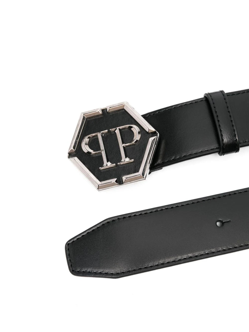 LEATHER BELT HEXAGON