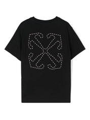 ARROW STITCHED TEE S/S BLACK SOFT PINK