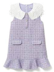 LILAC BOUCLE MINI DRESS