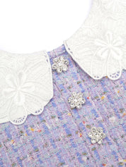 LILAC BOUCLE MINI DRESS