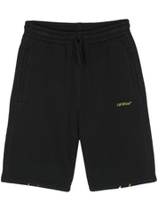 BOOKISH DIAG SWEATSHORT BLACK LIME