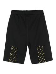 BOOKISH DIAG SWEATSHORT BLACK LIME