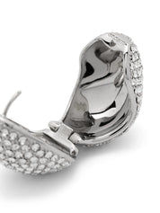 Crystal-embellished logo earrings