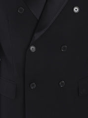 OW EMB WOOL DB TUXEDO JKT BLACK - BLACK