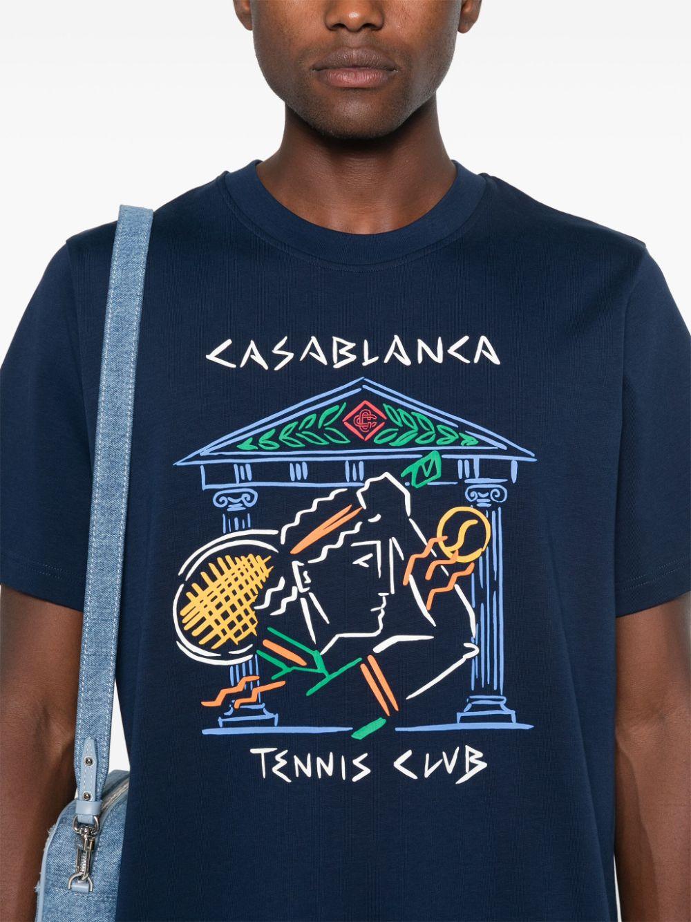 CRAYON TEMPLE TENNIS CLUB SCREEN PRINTED T-SHIRT