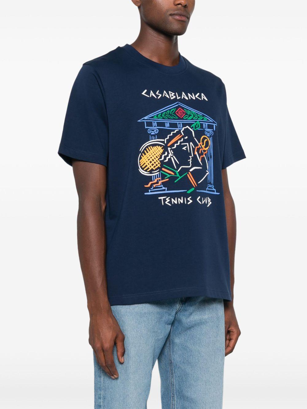 CRAYON TEMPLE TENNIS CLUB SCREEN PRINTED T-SHIRT