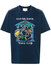 CRAYON TEMPLE TENNIS CLUB SCREEN PRINTED T-SHIRT