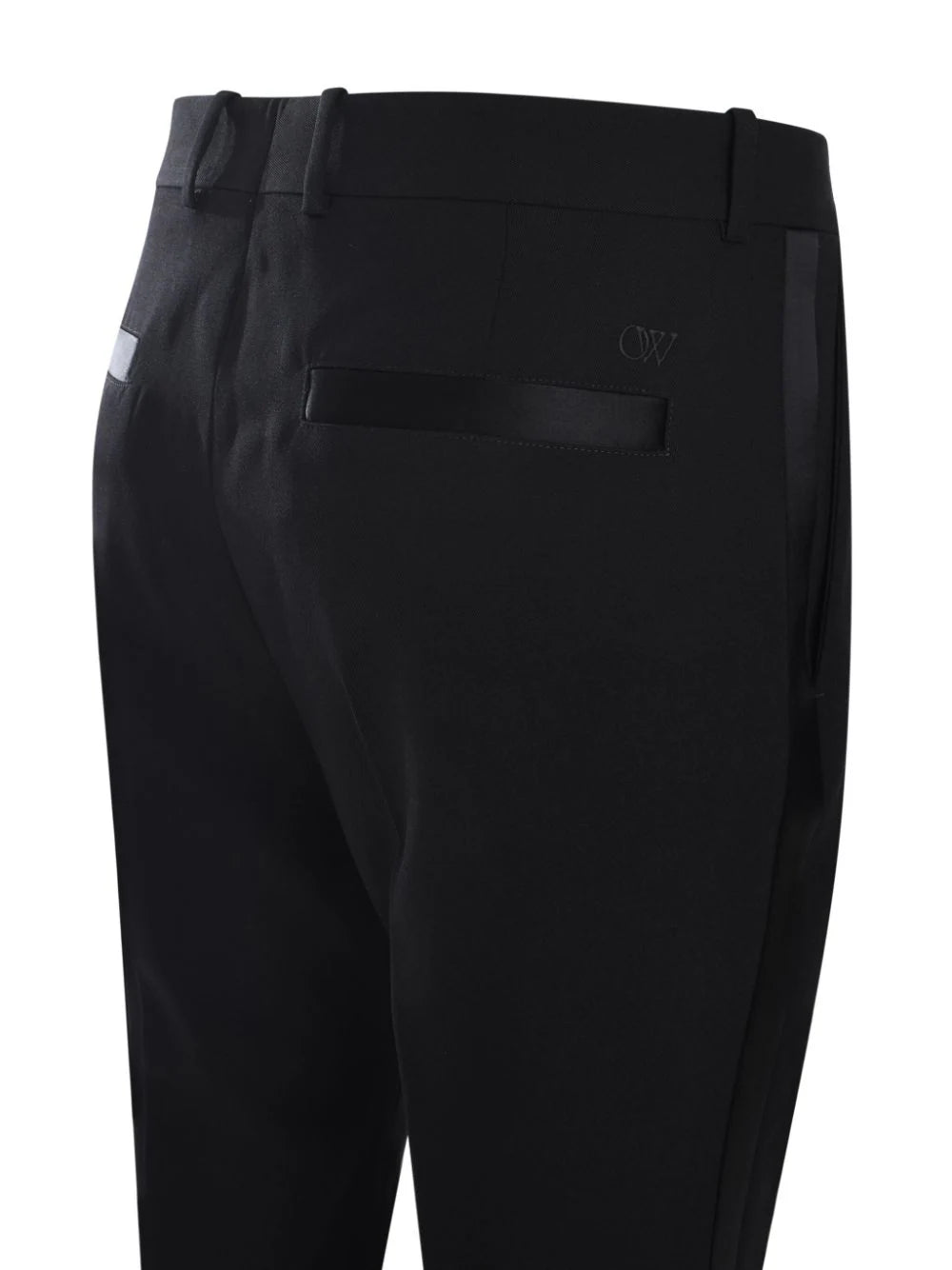 OW EMB TUXEDO FLARE PANT BLACK - BLACK