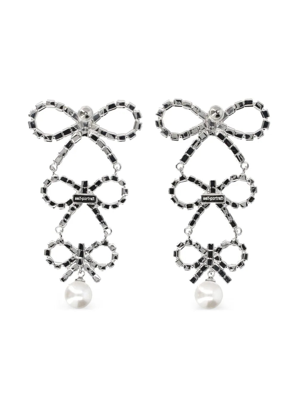 TIERED CRYSTAL BOW EARRINGS