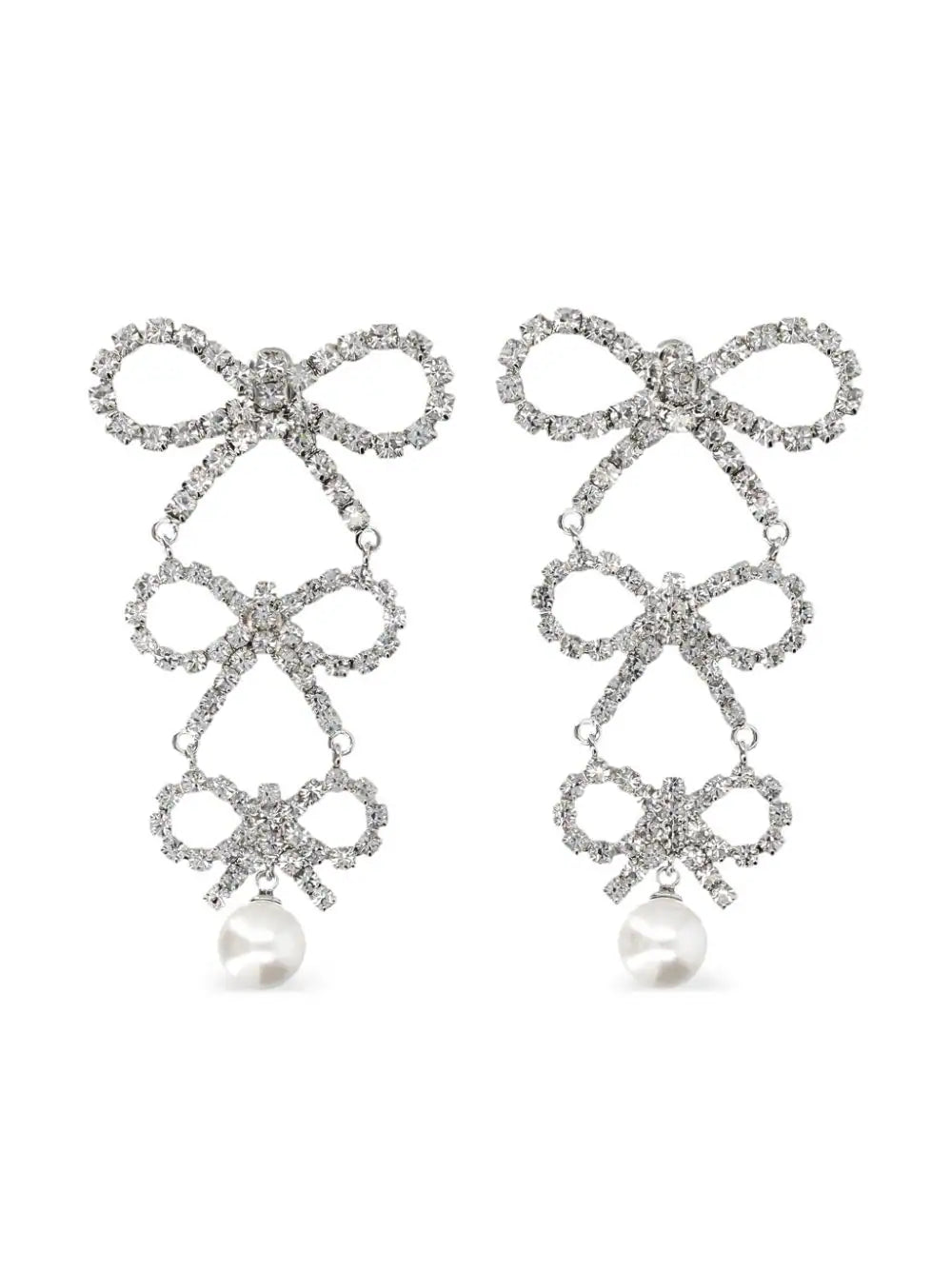 TIERED CRYSTAL BOW EARRINGS