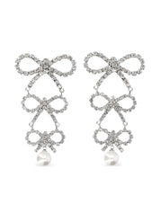 TIERED CRYSTAL BOW EARRINGS