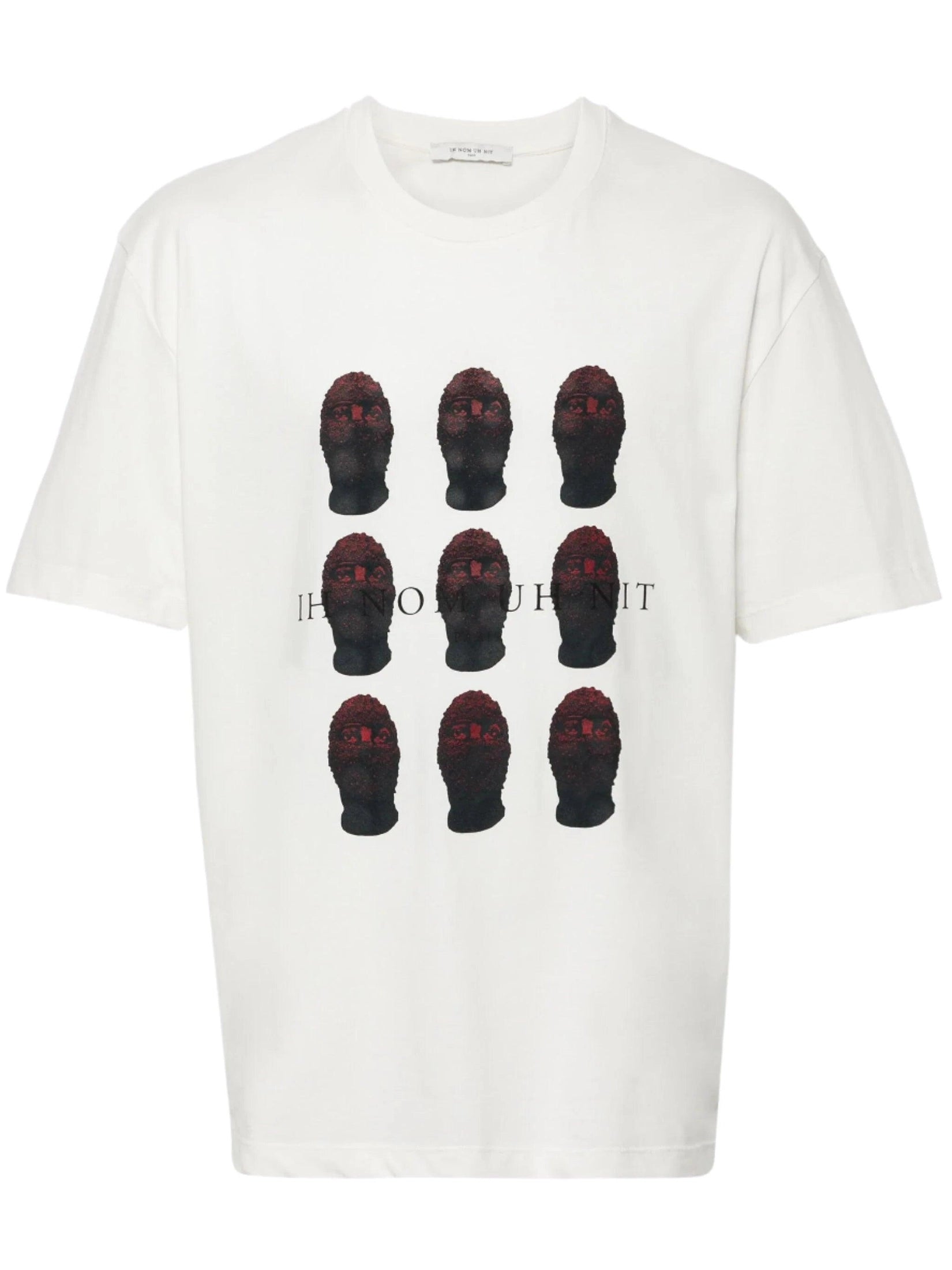 T-shirt red masks print