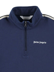 PA TRACK HALF ZIP CREW NIGHT BLUE OFF WH