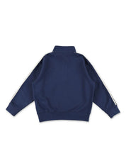 PA TRACK HALF ZIP CREW NIGHT BLUE OFF WH