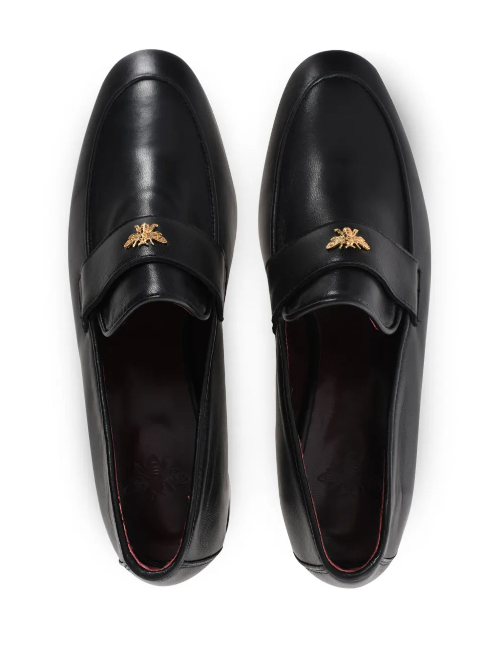 Black leather heeled flaneur