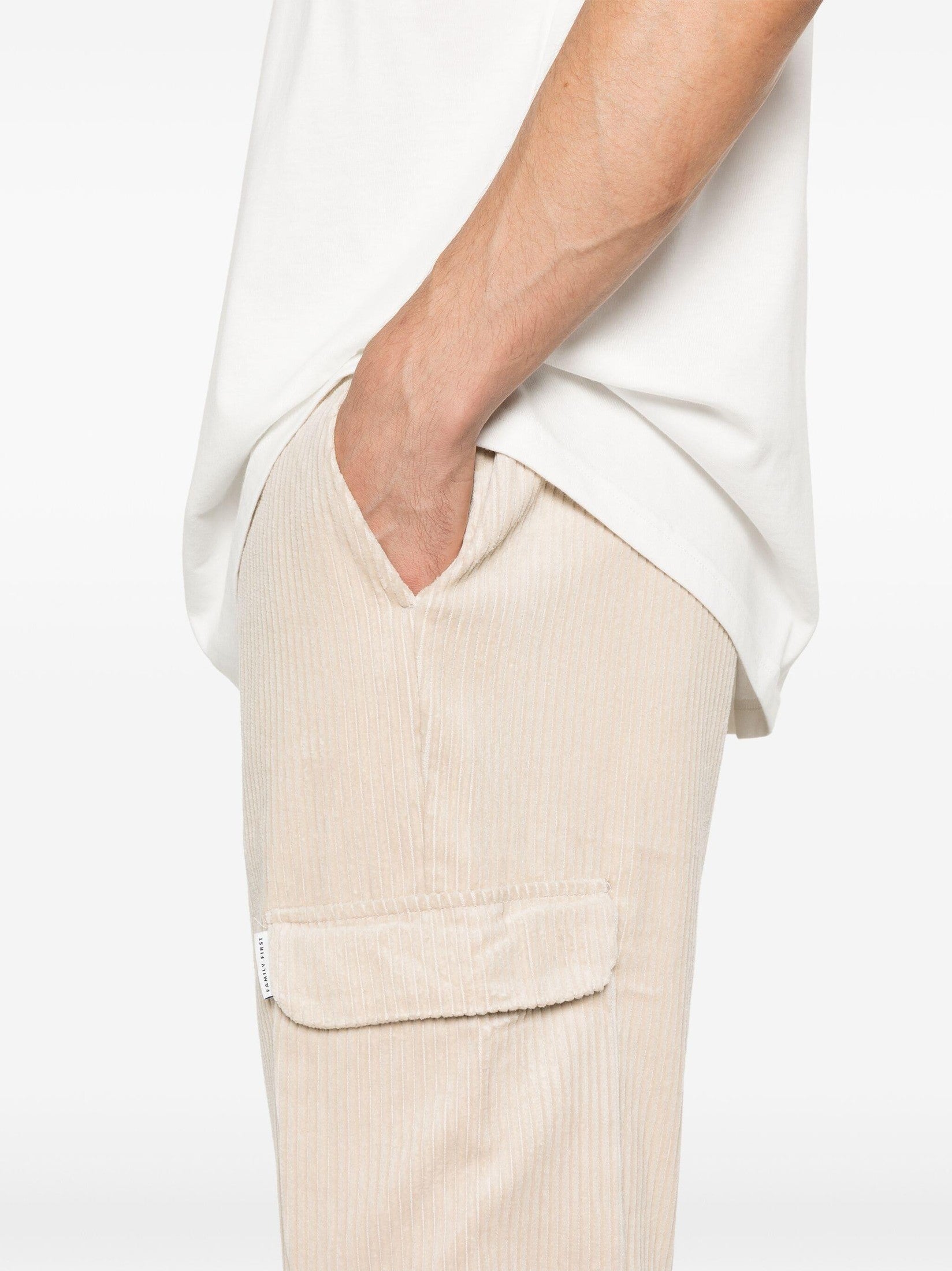 Family first corduroy track pants
