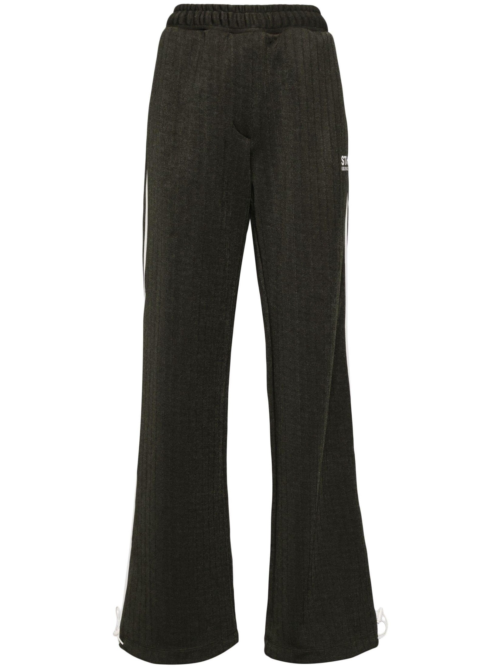 Star w's wide joggings technical poly stripes logo printed