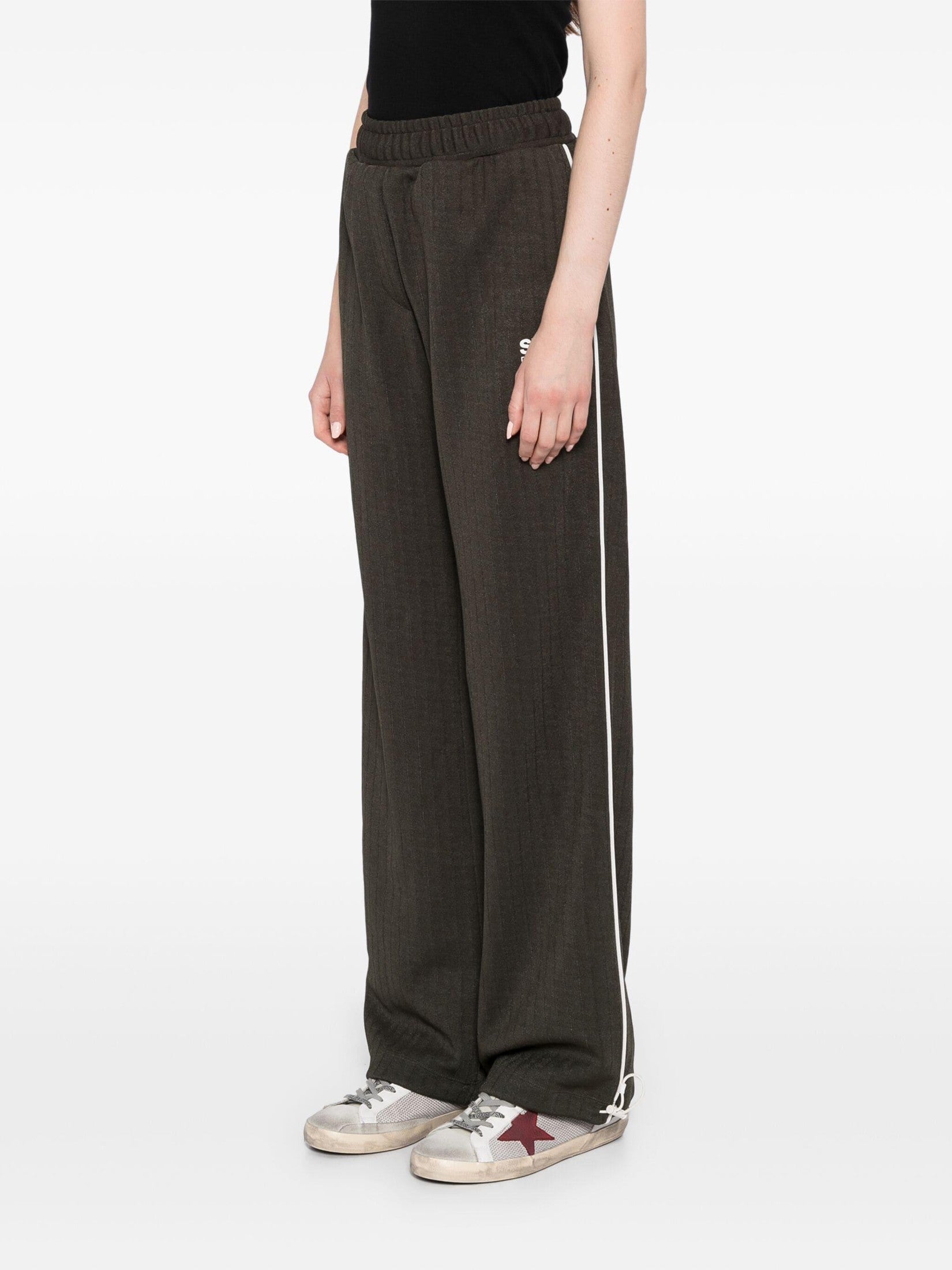 Star w's wide joggings technical poly stripes logo printed