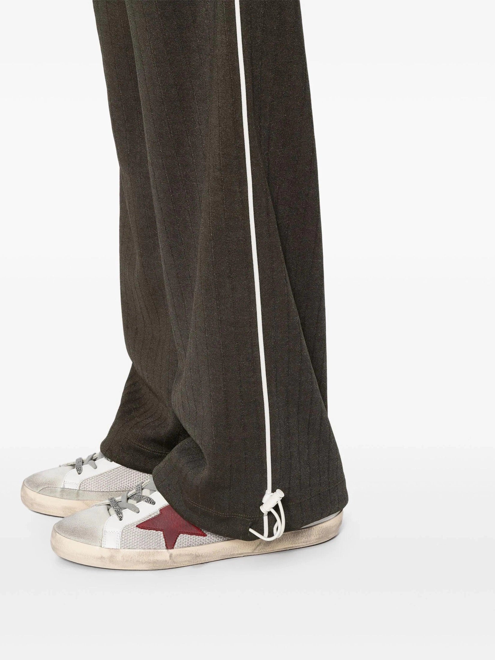 Star w's wide joggings technical poly stripes logo printed