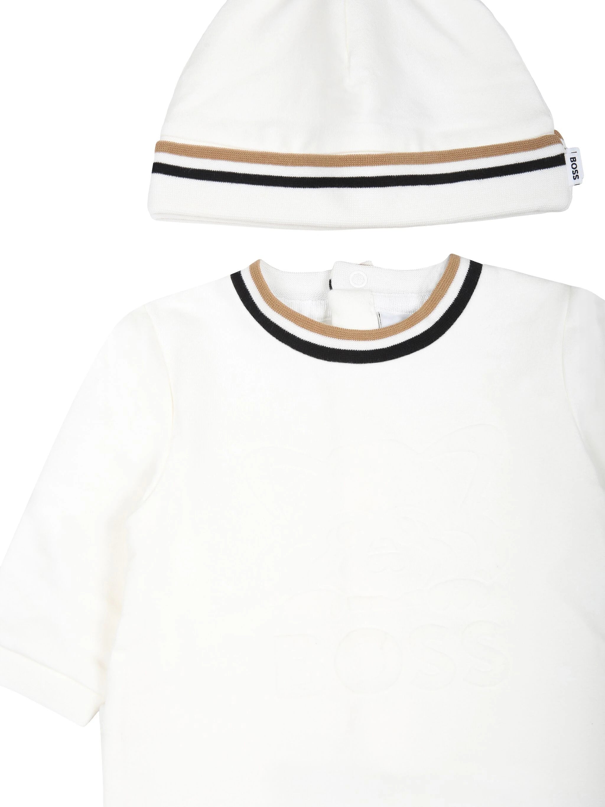 BOSS Kidswear stripe-detail babygrow set