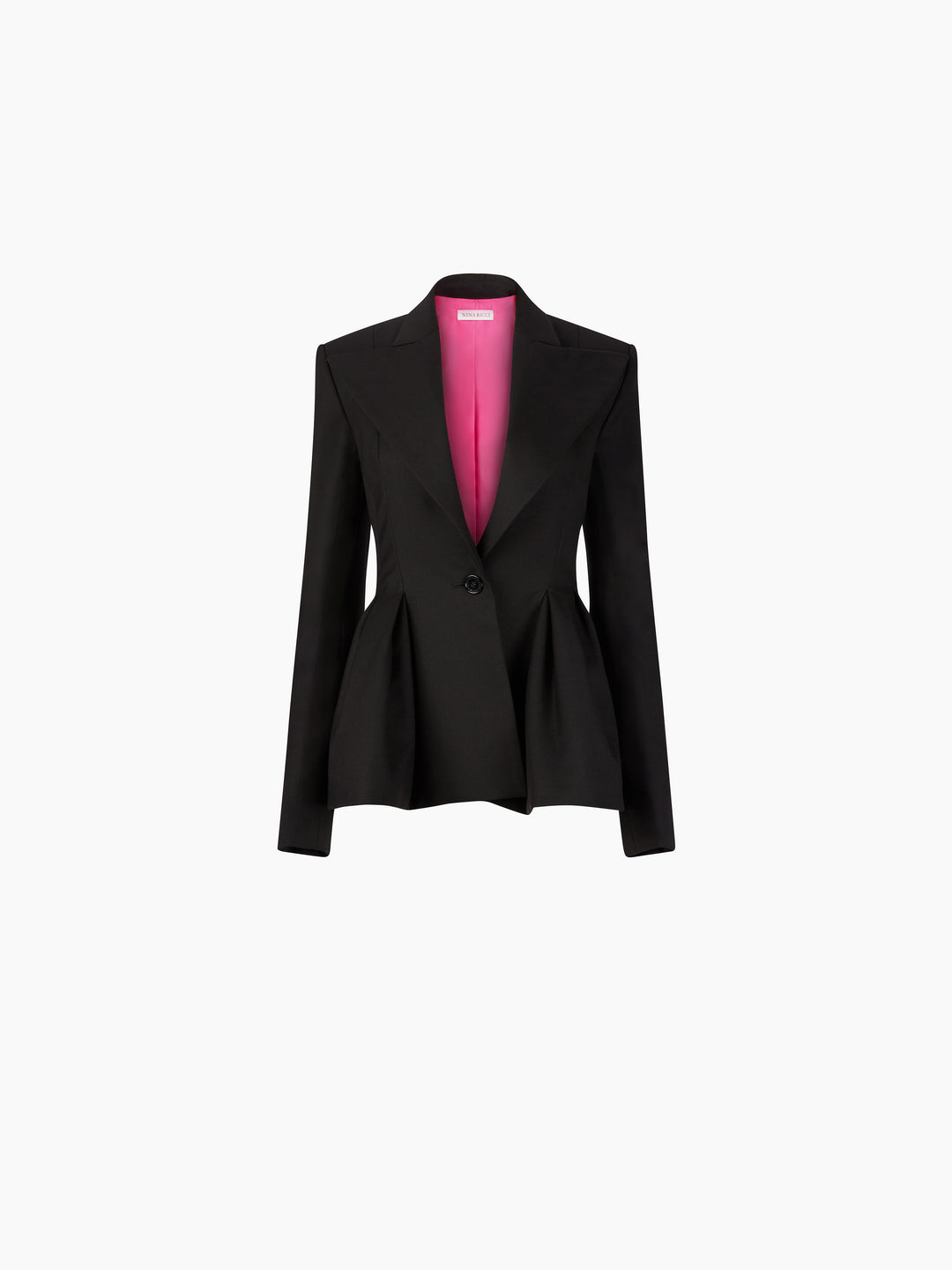 WOOL GABARDINE PEPLUM BLAZER