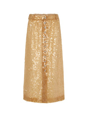 LONG SEQUIN-EMBROIDERED SKIRT