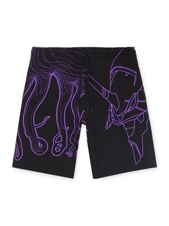 Evangelion – flowing octopus sweatshorts