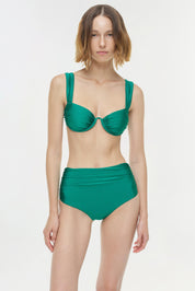 Teya high waisted ruched bikini bottom