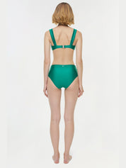Teya high waisted ruched bikini bottom