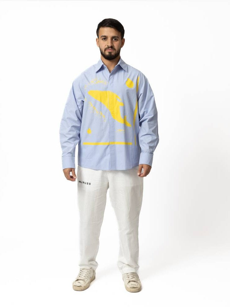 Painted cotton shirt